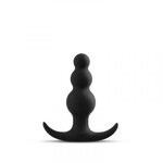 Anal Adventures Platinum - Beaded Anaal Plug - Zwart