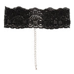 Kanten halsband - Zwart