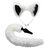 White Fox Buttplug & Haarband Set