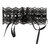 Zwarte geborduurde halsband met steentjes