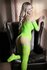 Stargazing Cold Shoulder Jarretel Catsuit - Neon Green_
