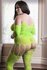 Stargazing Cold Shoulder Jarretel Catsuit - Neon Green_