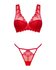 Lonesia Kanten BH Set Met Sexy Slip - Rood_