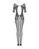 Sexy Netstof Catsuit - Zwart_