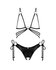 Cordellis- Sexy open cuploos set met open kruis - Zwart_