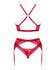 Lacelove Romantische set met jarretelgordel - Rood_