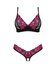 Obsessive - Kruisloze BH-Set - Zwart/Paars_