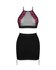 Obsessive - Rosenty Top & Skirt - Zwart/Paars_