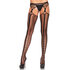 Jarretel look netpanty - Zwart_