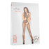 Netstof bodystocking met open kruis - Zwart_